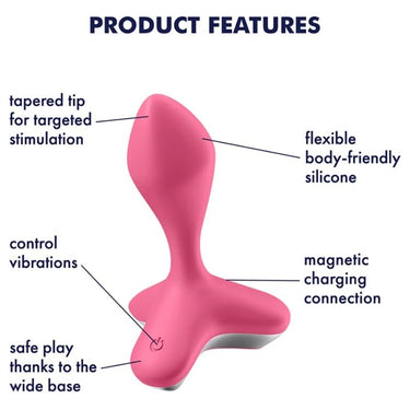 Plug Vibrante Satisfyer Rosa con 12 Vibrazioni Intense e Impermeabile